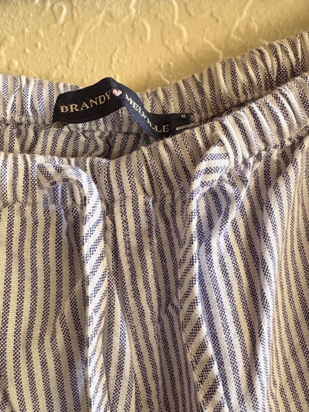 Brandy Melville light blue & White Striped pants one size NWT